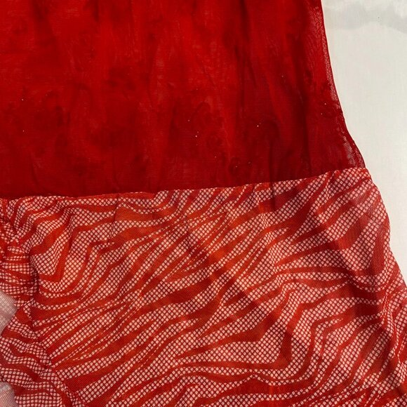 Sheer Lace Babydoll w/ G-String | Red | One Size - Picture 3 of 5